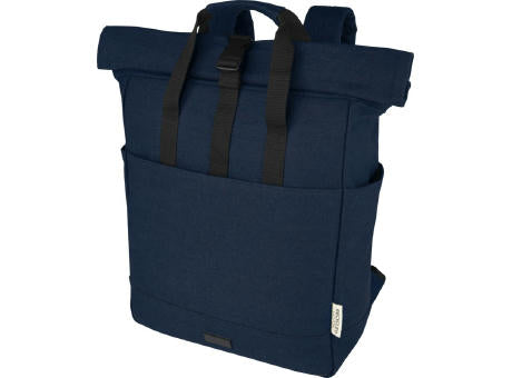 Joey 15" GRS Rolltop Laptoprucksack aus recyceltem Canvas 15 L