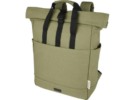 Joey 15" GRS Rolltop Laptoprucksack aus recyceltem Canvas 15 L