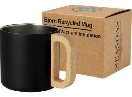 Bjorn RCS-zertifizierter Becher aus recyceltem Edelstahl mit Kupfer-Vakuumisolierung, 360 ml