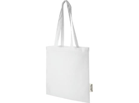 Madras 140 g/m² Baumwoll Tragetasche aus GRS recycelter Baumwolle, 7L