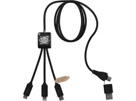 SCX.design C45 5-in-1 rPET-Ladekabel mit Datentransfer