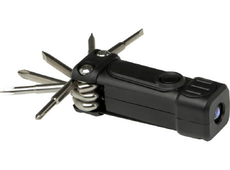 Octo 8-in-1 Schraubenzieher-Set aus recyceltem RCS Kunststoff mit Taschenlampe