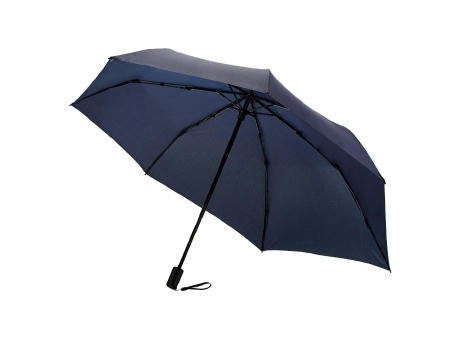 Der innovative Taschenschirm mit nach hinten verlängertem Bezug, 7 Segmente, windstabil