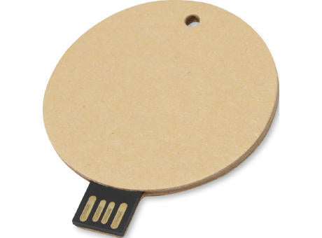 USB-Stick 2.0 rund aus recyceltem Papier