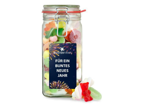 Einmachglas Large Buntes Neujahr