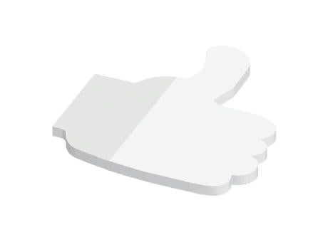 Haftnotizen powerstikkies formgestanzt "Daumen",  50 Blatt