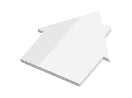 Haftnotizen powerstikkies formgestanzt "Haus", 50 Blatt