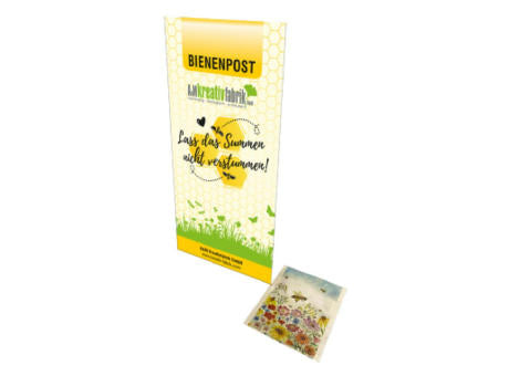 Bienenpost Express mit Eindruck auf Samenpäckchen