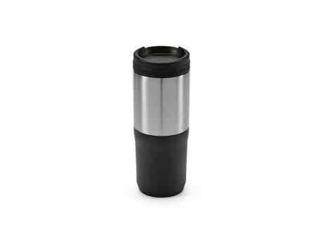 Orange Reisebecher recy.Edelstahl, 600 ml. Dreifachwandig