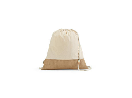 Denali Kordelzugbeutel recy.Baumwolle (180 g/m²) und Jute (275 g/m²)