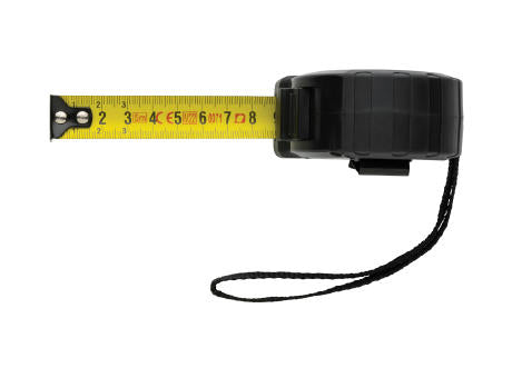 5m/19mm Maßband mit Stop-Taste aus RCS recycelt. Kunststoff