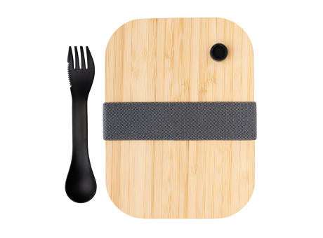 Lunch-Box aus Glas mit Bambusdeckel