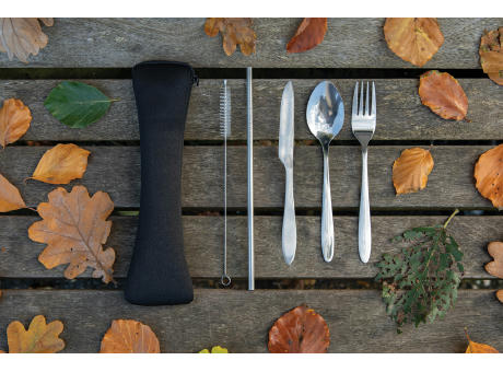 4-teiliges wiederverwendbares Besteckset aus Stainless-Steel