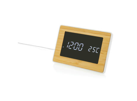 Utah LED-Uhr aus RCS rKunststoff & Bambus