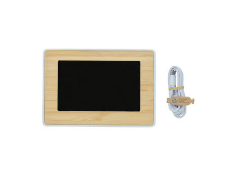 Utah LED-Uhr aus RCS rKunststoff & Bambus