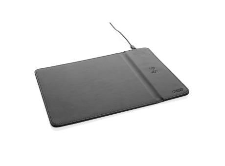 Swiss Peak RCS recyceltes 10W Wireless-Charging PU Mauspad