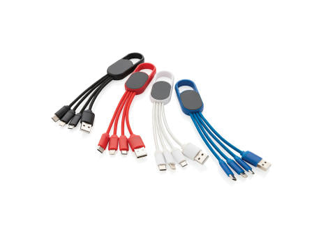 4-in-1 Kabel mit Karabiner-Clip
