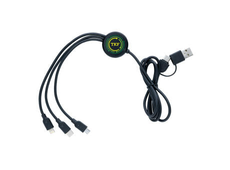 4-in-1 60W-Kabel aus RCS rec. TPE und recyceltem ABS