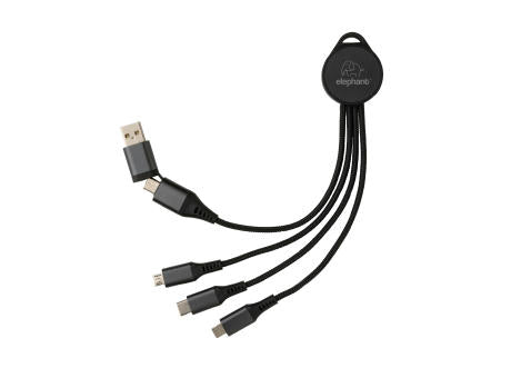 Terra 6-in-1-Ladekabel aus RCS recyceltem Aluminium