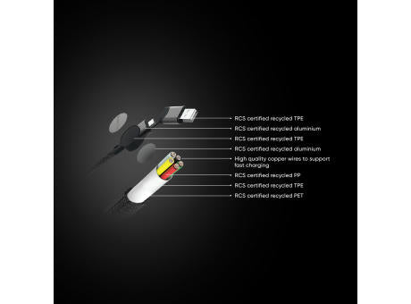 Oakland RCS rKunststoff 1,2m 6-in-1 Fast-Charging 45W Kabel