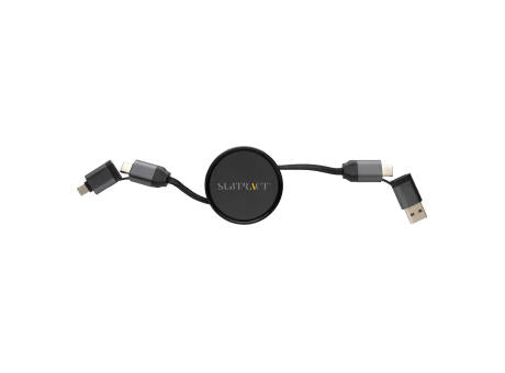 Terra aufrollbares 6-in-1 60W-Kabel aus RCS recyc. Aluminium