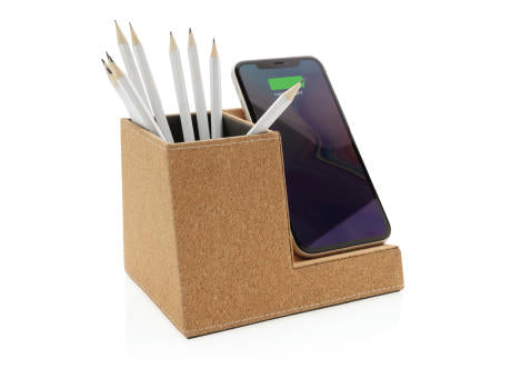 Kork Stiftehalter mit 5W Wireless Charger