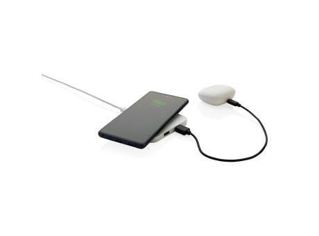 10W Wireless Charger aus RSC recycl. Kunststoff mit Dual-USB