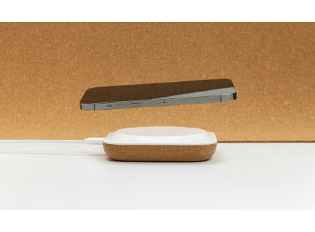 Oregon Wireless-Charger aus RCS recyc. Kunststoff & Kork