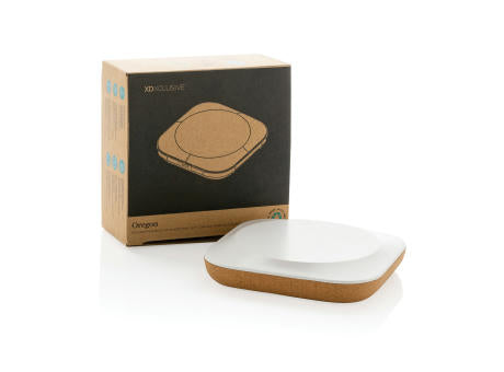 Oregon Wireless-Charger aus RCS recyc. Kunststoff & Kork