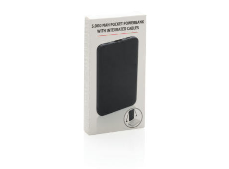 5.000 mAh Powerbank mit integriertem Kabel