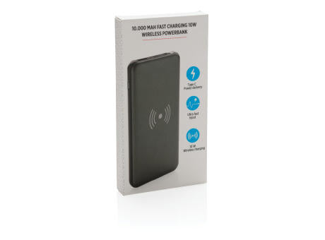 10.000 mAh FastCharging 10W Wireless Powerbank mit PD