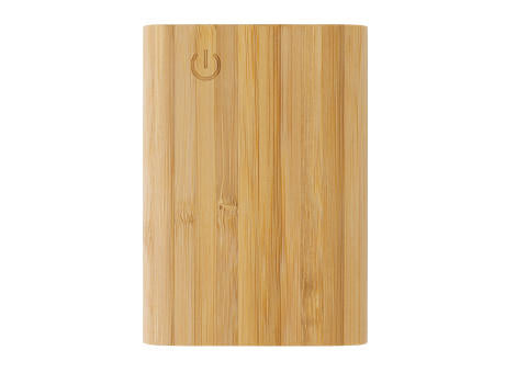 5.000mAh Bambus-Powerbank
