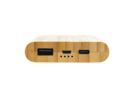 5.000mAh Bambus-Powerbank