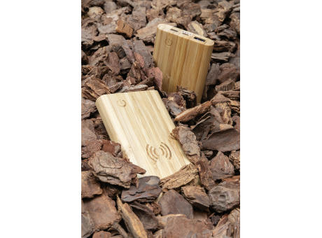8.000mAh Bambus-Wireless-Powerbank
