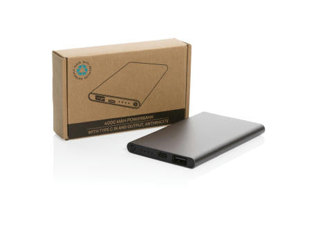 4.000mAh Type-C Powerbank aus RCS recyeltem ABS & Aluminium