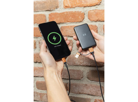 5.000mAh 5W Wireless Powerbank aus RCS recyceltem Kunststoff