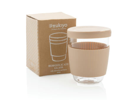 Ukiyo Borosilikatglas mit Silikondeckel & Sleeve