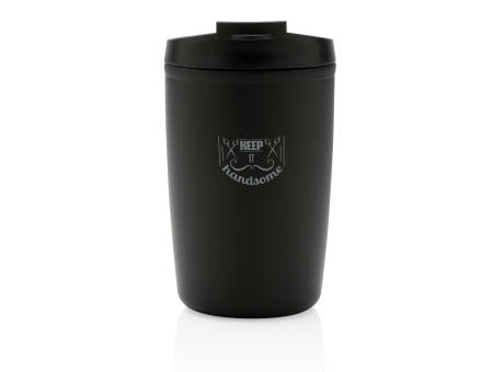 GRS recycelter PP-Becher mit Flip-Deckel