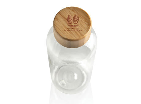 RCS rPET Flasche mit Bambus-Deckel