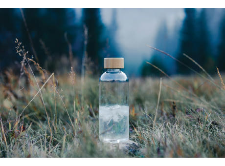 RCS rPET Flasche mit Bambus-Deckel