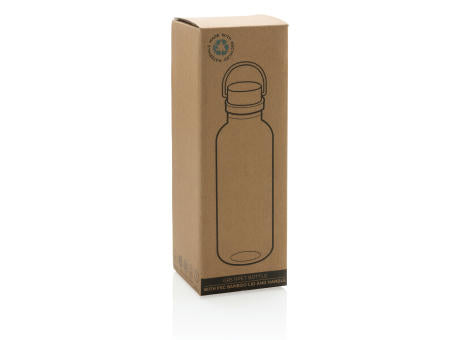RCS rPET Flasche with Bambusdeckel und Griff