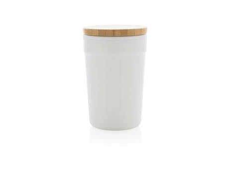 GRS rPP-Becher mit Bambusdeckel