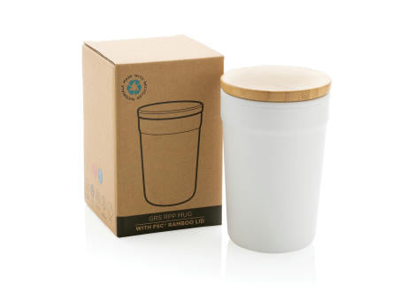 GRS rPP-Becher mit Bambusdeckel