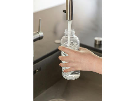 Auslaufsichere Trinkflasche mit Metalldeckel