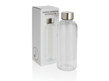Auslaufsichere Trinkflasche mit Metalldeckel