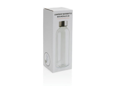 Auslaufsichere Trinkflasche mit Metalldeckel