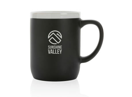 Keramiktasse mit weißem Rand, 300ml
