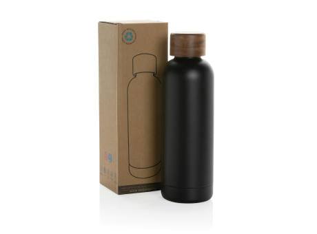 Wood Vakuumflasche aus RCS recyceltem Stainless-Steel