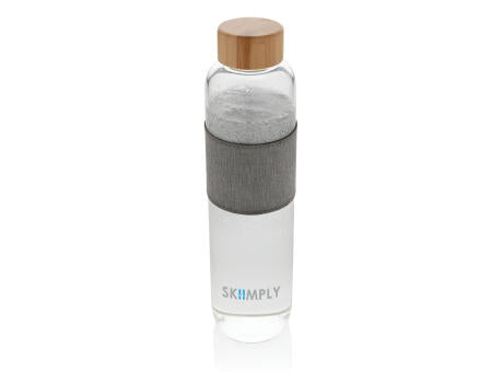 Impact Borosilikat-Glasflasche mit Bambusdeckel