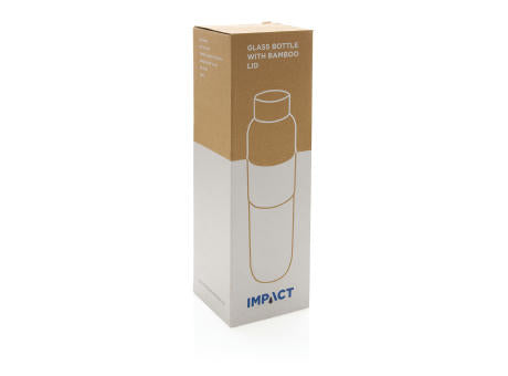 Impact Borosilikat-Glasflasche mit Bambusdeckel